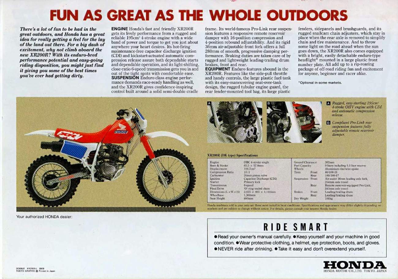 2001 xr200r
